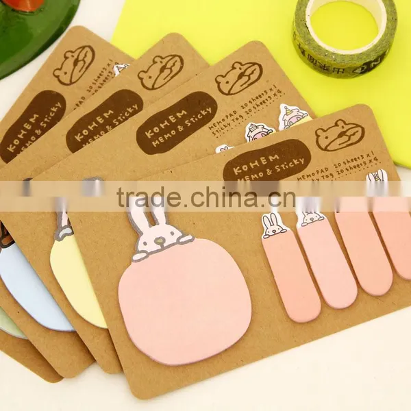 Free Sample School Supplies Wholesale Creative Stationery Design Promotional Animal Shaped Sticky Notes