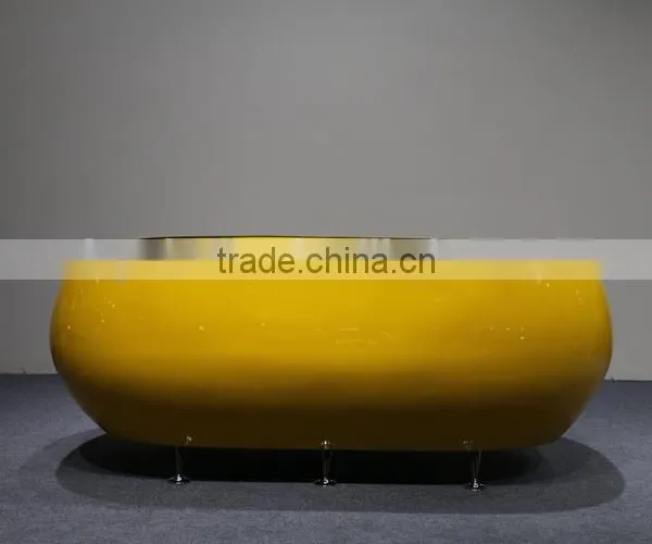Fiberglass 2 Seater Standing Half Ball Sofa Chair photo-3