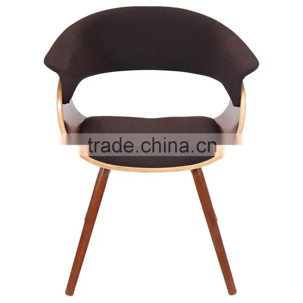 Vintage Mid Century Accent Upholstered Bentwood Armchair Chair photo-6