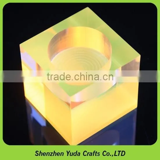 Acrylic Block Holder Polished and Machined CNC Router Acrylic With Milling Holes photo-2
