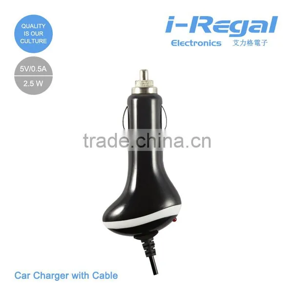 I-Regal Portable Car Charger With Cable 5V 1A for Cellphone,travel Charger Mobile Charger for Car photo-6