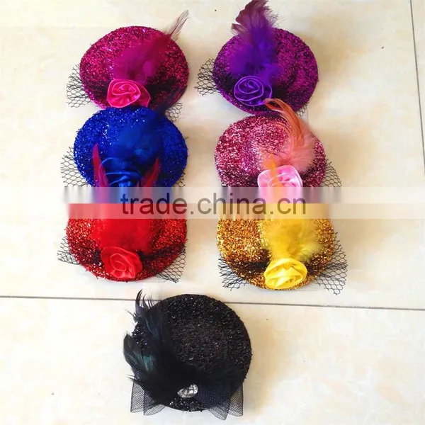 Wholesale Cheap Baby Girl Hair Decoration Mini Top Hat Clip photo-4