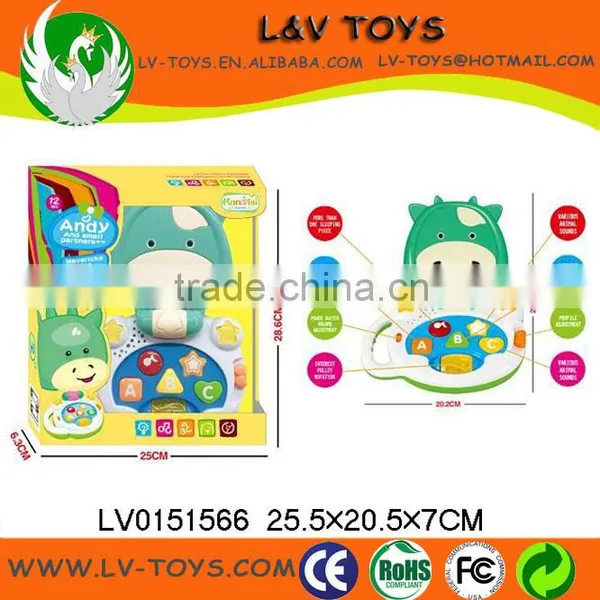 LV0151576 Made in China Yellow Toy English Spanish B/O Baby Organ With IC Light Music Sound photo-3