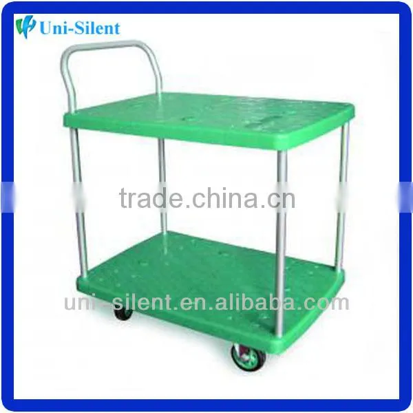 150kg Small Plastic Heavy Load Industrial Trolleys With Wheels LH150-T2