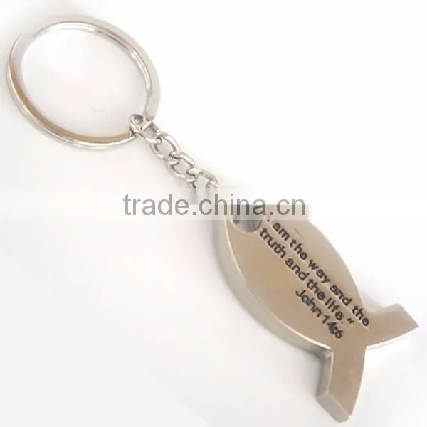 Metal Custom Fish Shaped Keychain and Keyring photo-3