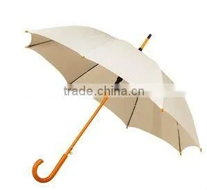Wedding Woodstick Crook Handle Umbrella - Ivory