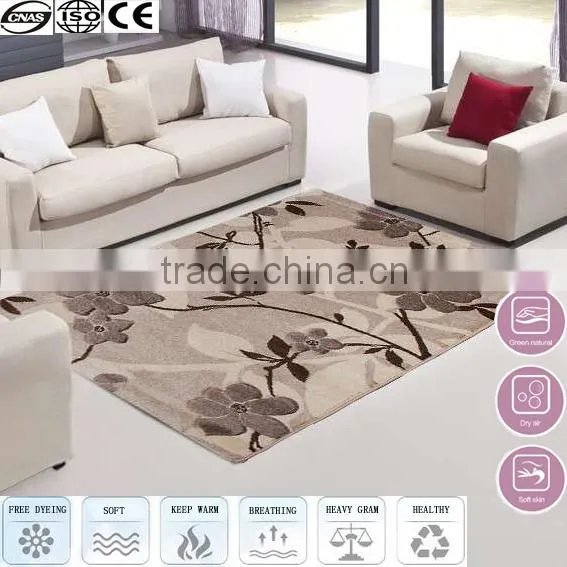 2016 Hot Sale Brown Flower Silk Carpets and Rugs Carpet Rug