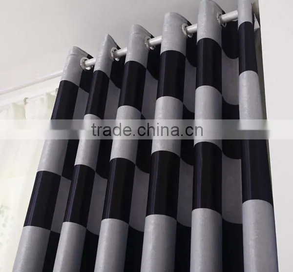 White Black Checks Pattern Very Cheap Curtains Window Curtains photo-3