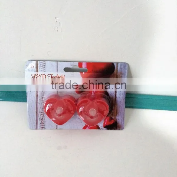Valentine Led Tealight Heart Shaped Flicking Tealight Candle Valentine Decoritive Led Candle Light photo-4