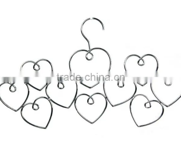 10-loop Belt Tie Bra Scarf Hanger and Multi-Purpose Closet Space Saving Organizer Holder, Chrome photo-2