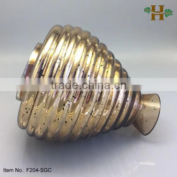 Handmade Blown No Bottom Italy Vases Luxury Gold Vases photo-3