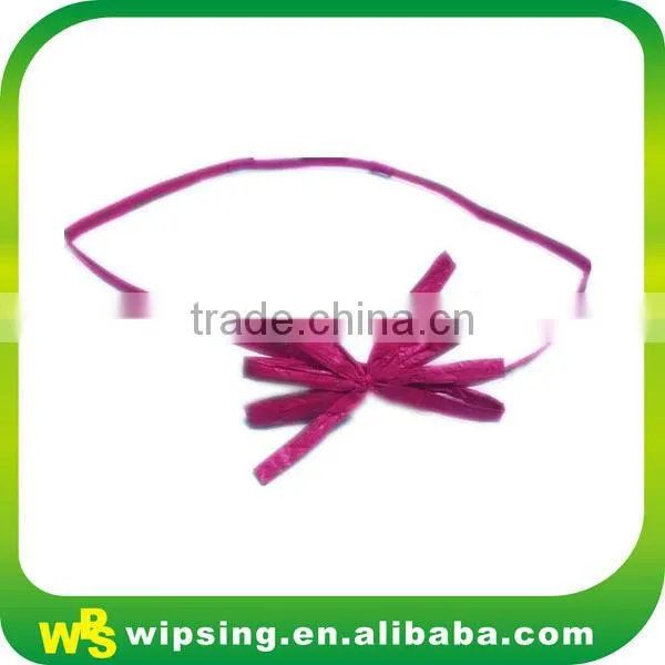 Natural Raffia Bow Tie With Elastic Loop Raffia Pre-tied Bow photo-5