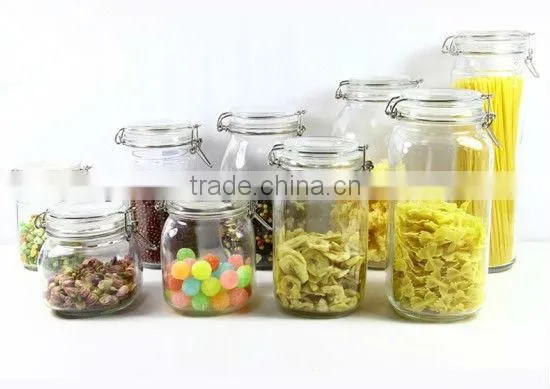 Damp Proof Glass Cookie Jar With Clip Top photo-2