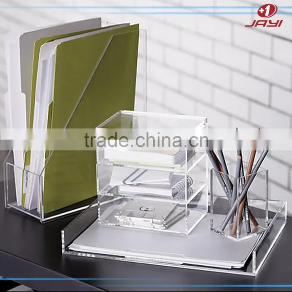 Custom2017 Wholesale Clear And Transparent Acrylic Office Pen Holder Handmade Pen Holder photo-3