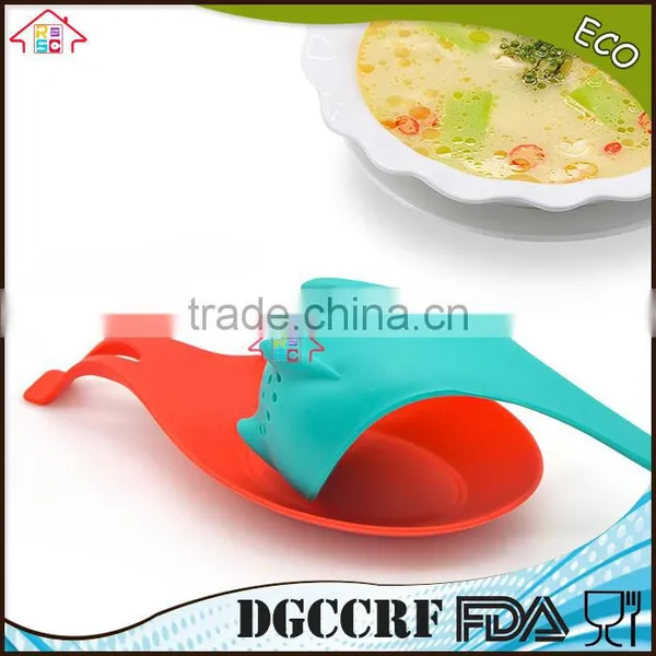 NBRSC Spoon Rest Flexible Silicone Spoon Holder Handle Hole Design for Placing Spoon Without Mess Kitchen Utensils Set of 5 photo-3