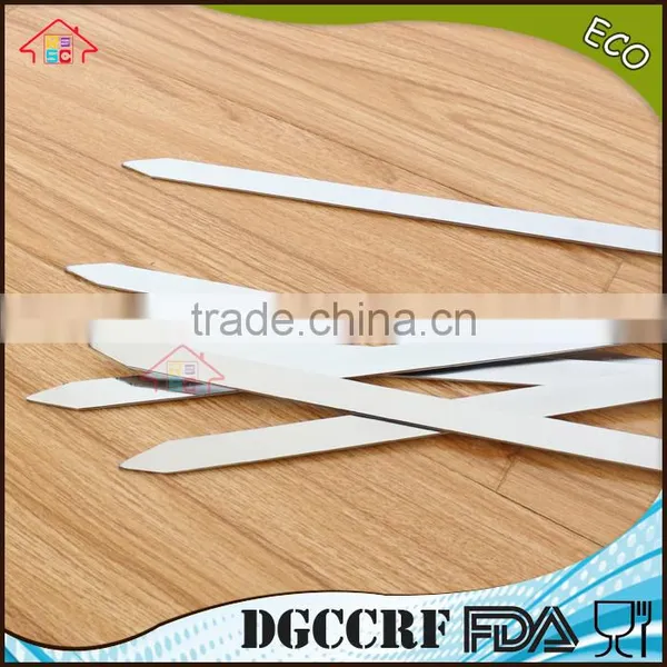NBRSC New 10 Pcs Stainless Steel BBQ Barbecue Cooking Kebab Flat Skewers Needle Forks photo-3
