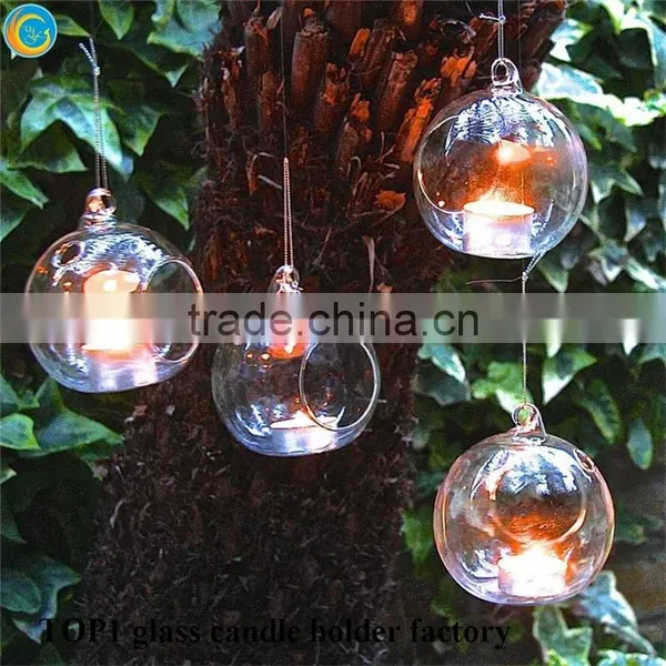 Partylite Hurricane Candle Holder Hanging Glass Vase Air Plant Terrarium photo-3