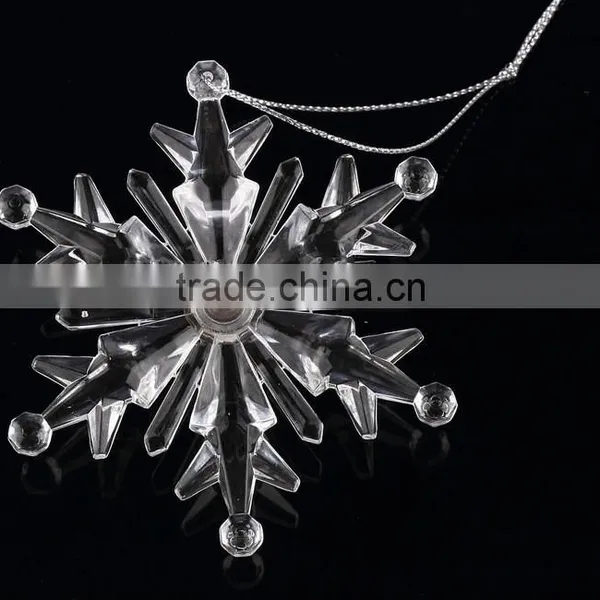 Led 7colors Light Plastic Acrylic Christmas Snowflake Ornament photo-4