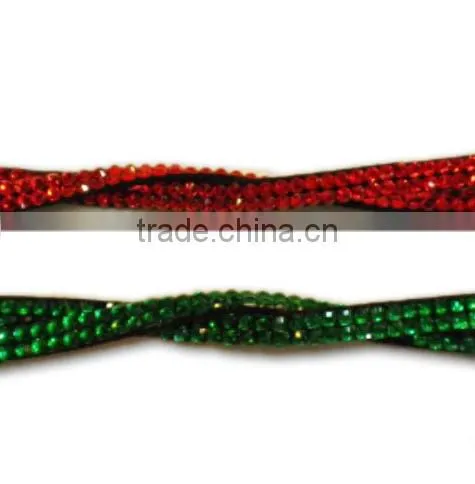 Rhinestone Bracelet With Zinc Alloy Locking Part, Hot Sale Gift Leather With Crystal Gem Decoration photo-5
