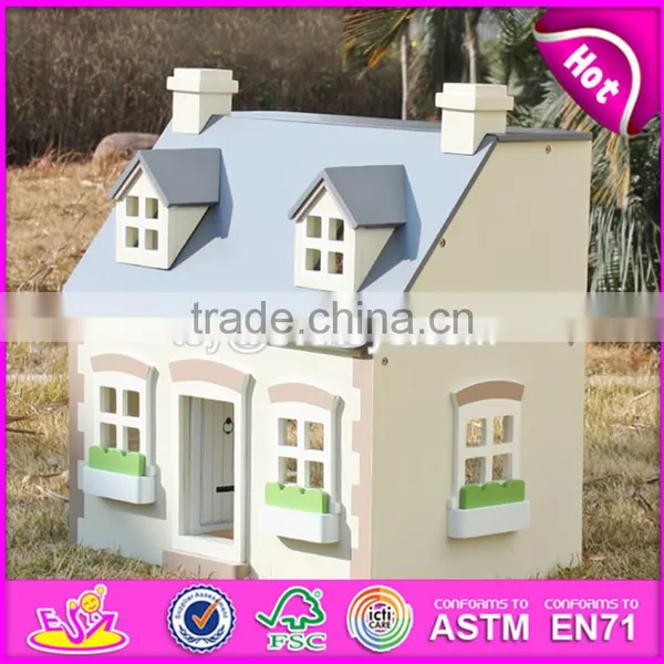 2017 New Design Children Solid Wood Victorian Dolls House W06A236 photo-3