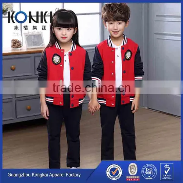 High Quality Primary School Uniform Design 100% Cotton Uniform photo-2