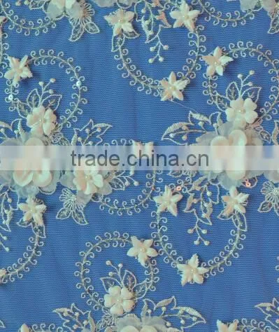Hot Selling 3d African Stretch Lace Dress Fabric photo-3