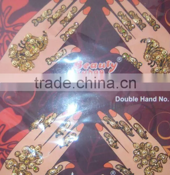 GOLD HAND TATTOO STICKER