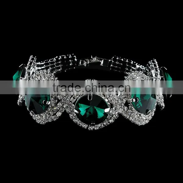 2017 New Summer Style Golden Luxury Crystal Bangle Bracelets Girls Womens photo-4
