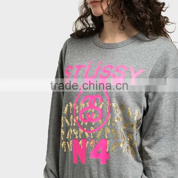 Custom Hoodies 2015 Long Sleeve Round Neck Printed Hoodies Without Hoody photo-3