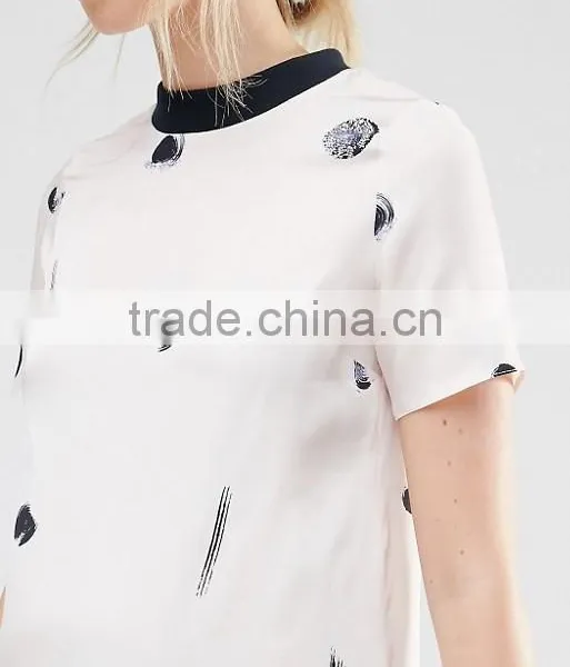 New Design New Printing Cotton Fabric Short Sleeve Maternity Wear photo-4
