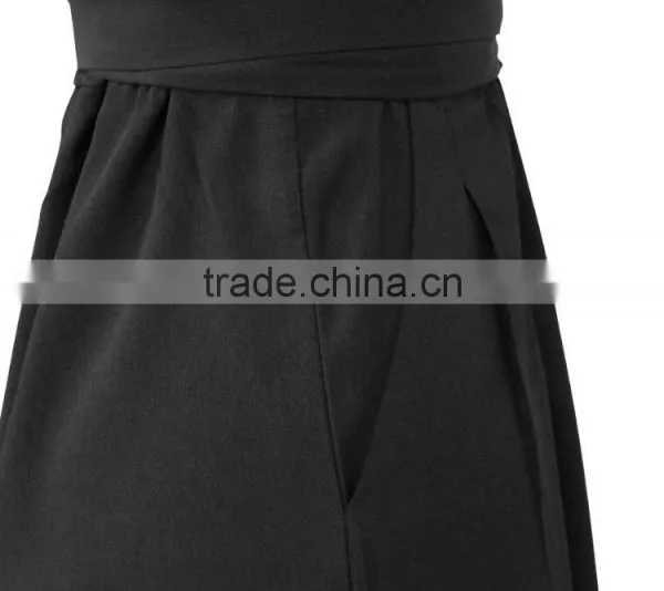 Fashion One Piece V Neck Sexy Sleeveless Wide Leg Ladies Jumpsuit For Wholesale 2017 photo-4