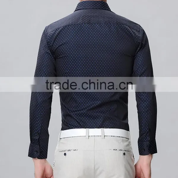 Fashion Men Beautiful Dress Shirt Delicate Printed Slimming Garment photo-2