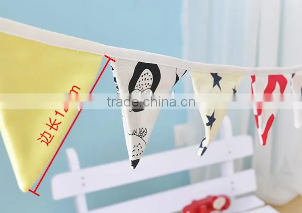 Hot Selling High Quality Fabric Home Decoration Bunting Flag/pennant photo-6