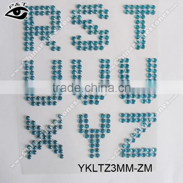 Self Adhesive Rhinestone Sticker 3MM Acrylic Letter Pattern Sticker Decal photo-3