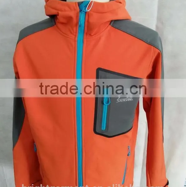 Velcro Cuffs Windproof, Waterproof & Breathable Man Yellow Tactical Softshell Jacket photo-4