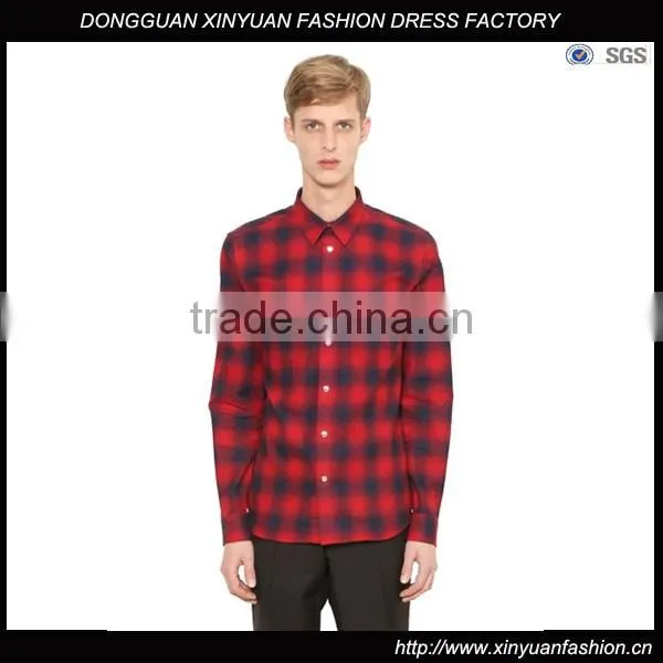 Western Plaid Cotton Flannel Shirt for Man