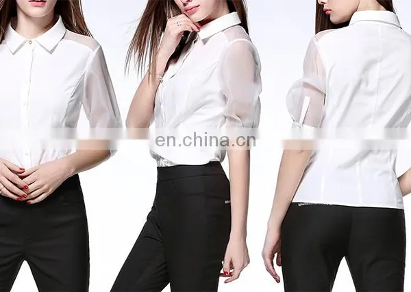 Office Style Long Sleeve Coolmax Women Summer Tops photo-2
