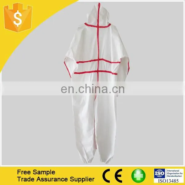 Xiantao Factory SMS Coverall Non Woven Disposable Waterproof With Hood photo-6