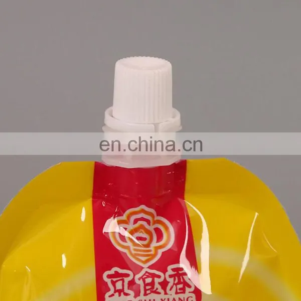 Custom Printed Stand up Plastic Reusable Squeeze Spout Pouch Bag For Gruel Packing With Clear Window photo-2