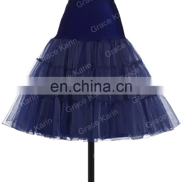 Grace Karin Navy Blue Tutu Petticoat Underskirt Crinoline Skirt For Wedding Vintage Dress CL008922-8 photo-2