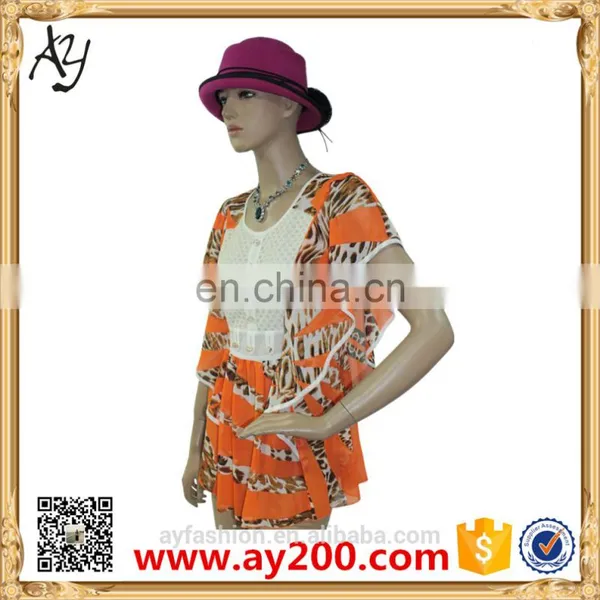 2016 Summer Ladies Chiffon Flowers Printing Dress Casual Dresses Pictures for Women photo-3