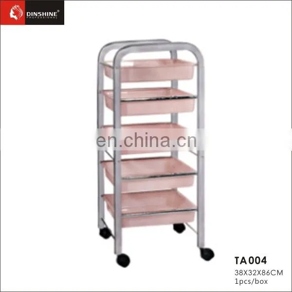 Four Wheels Salon Furniture Beauty ABS Plastic Salon Trolleys photo-3