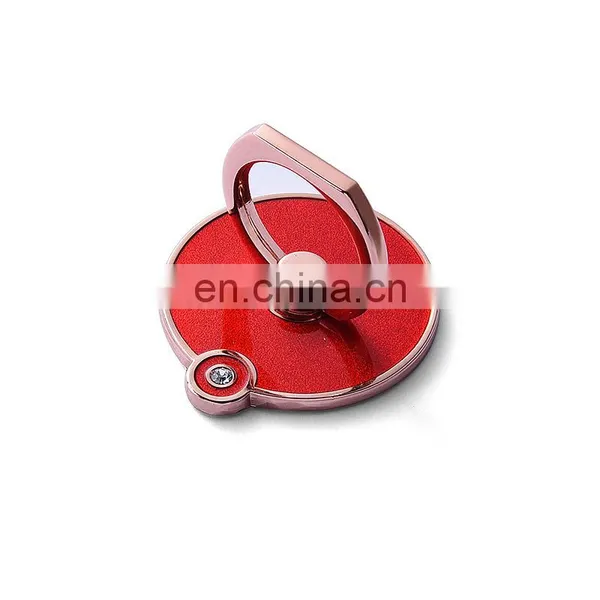 Custom Crystal Red Round Metal Mobile Phone Ring Holders Wholesale photo-4