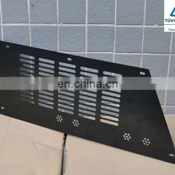 Custom Machining Precision With Flower Design .090 ALU Pwdr ct Blk Side Panel Small Truck Mount Plate photo-2