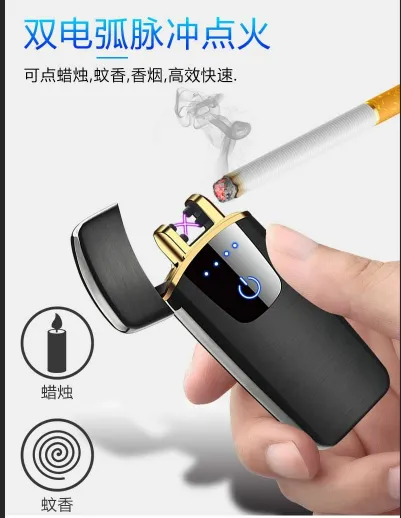 Usb Electric Rechargeable Lighter Gold Made Of Ceramics photo-3