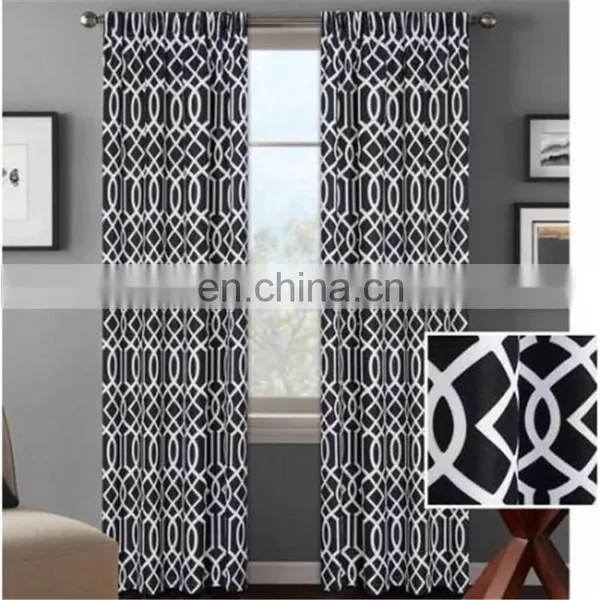 Decorative Custom Printed Beaded Bedroom Curtains Ready Made Panels Wholesale photo-3