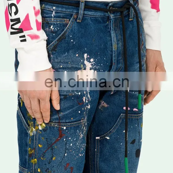 DiZNEW PAINTED POCKETS VINTAGE PAINT CARPENTER JEAN PANTS FOR BOYS photo-5