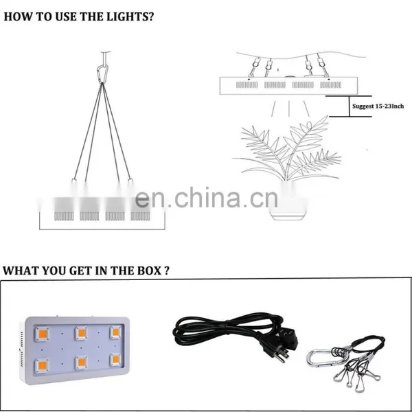 New Product X6 AC110V 220V 1800W VEG Bloom Full Spectrum Led COB Plant Flower Grow Light photo-3