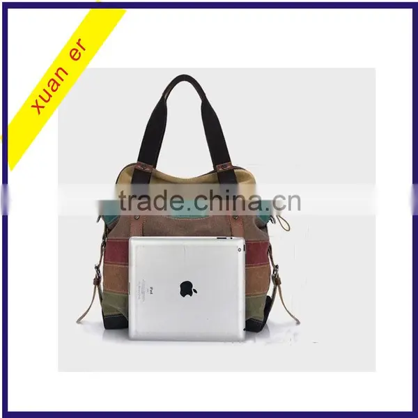 2016 China Wholesale Fashion Women Canvas Shoulder Handbag for Ladies photo-5