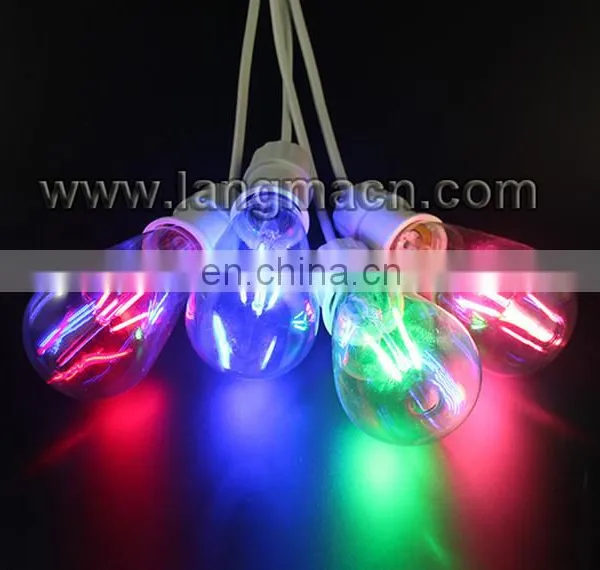 St58 Dimmable St58 Clear Amber Glass 2200k E22 E27 B22 3.5W RGB Carbon Led Filament Bulb photo-4